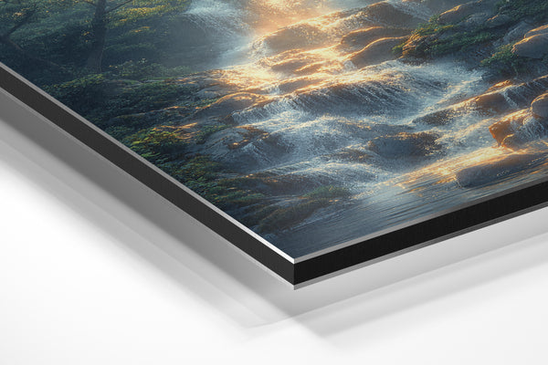 Golden Waterfall Glow