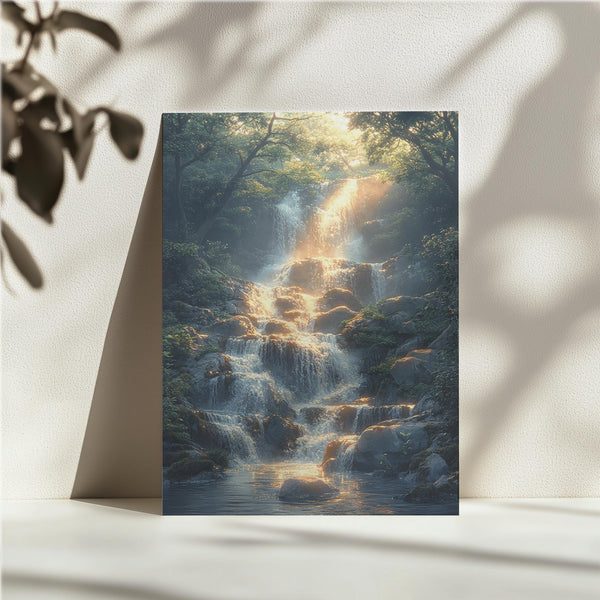 Golden Waterfall Glow