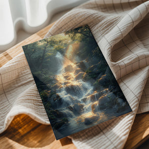 Golden Waterfall Glow