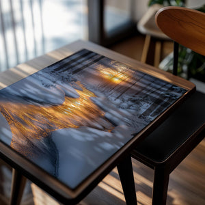 Winter Stream Sunset