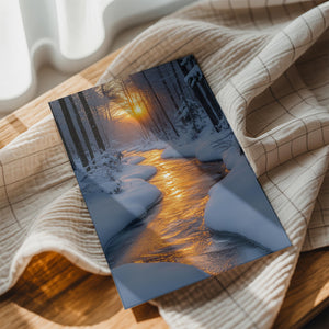 Winter Stream Sunset