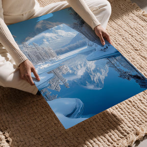 Snowy Mountain Reflection