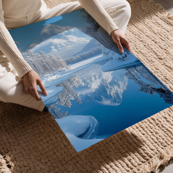 Snowy Mountain Reflection