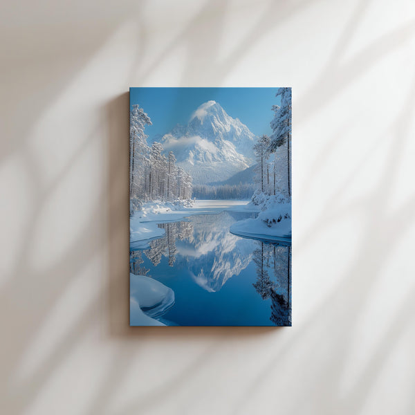 Snowy Mountain Reflection