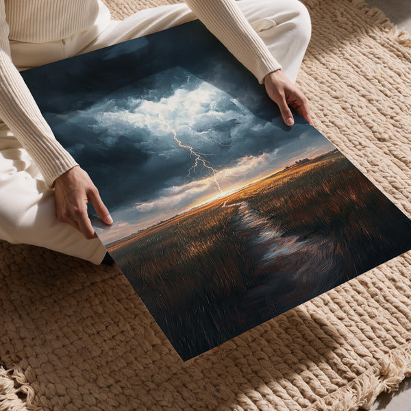 Stormy River Lightning