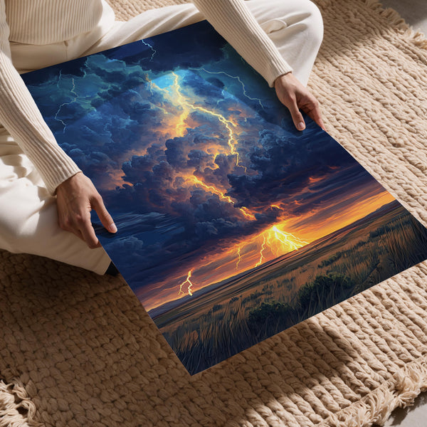 Golden Lightning Sky