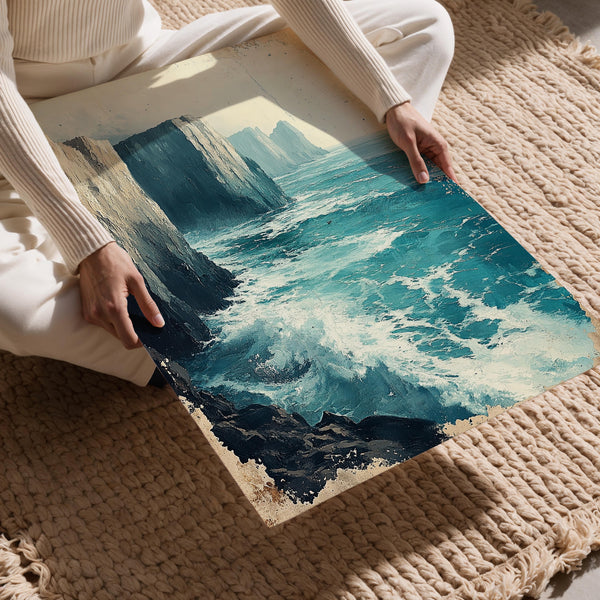 Waves Against Cliffs