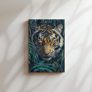 Tiger in Jungle Foliage