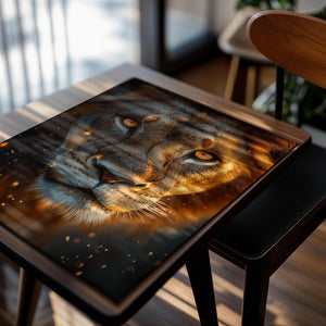 Lion with Fire Gaze