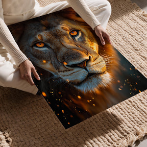 Lion with Fire Gaze