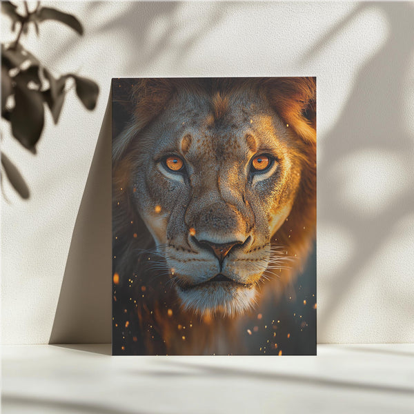 Lion with Fire Gaze
