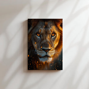 Lion with Fire Gaze