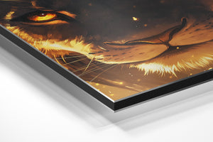 Lion Portrait in Flames