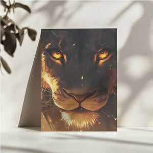Lion Portrait in Flames