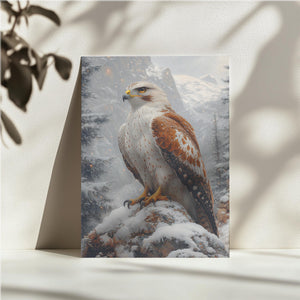 Snow Hawk in Wilderness