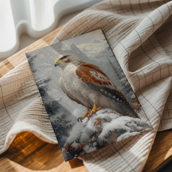 Snow Hawk in Wilderness