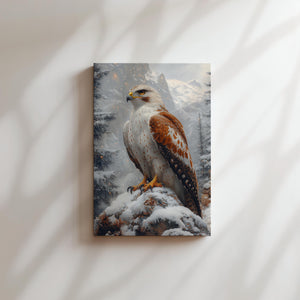 Snow Hawk in Wilderness