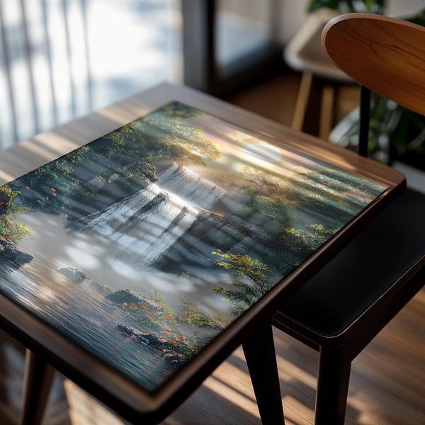 Serene Waterfall at Sunset