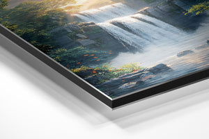 Serene Waterfall at Sunset