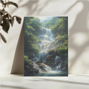 Lush Cascading Waterfall