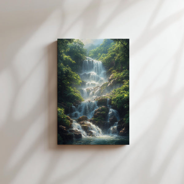 Lush Cascading Waterfall