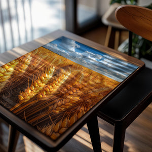 Sunlit Wheat Closeup