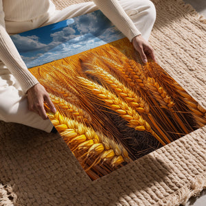Sunlit Wheat Closeup