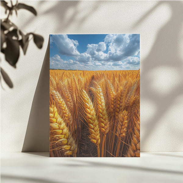 Sunlit Wheat Closeup