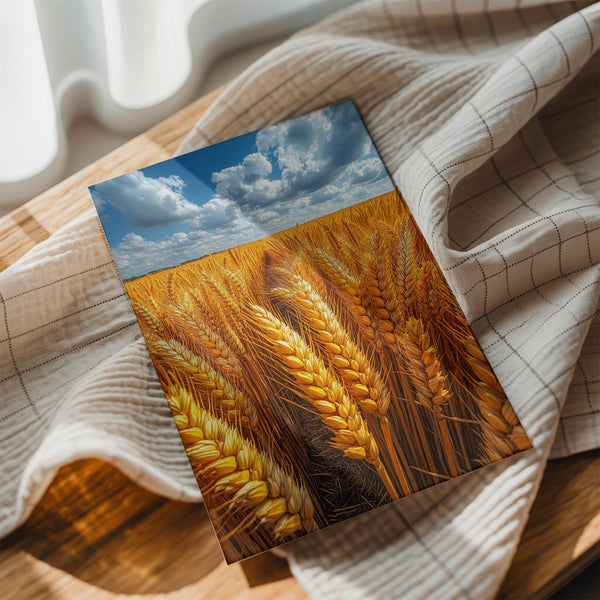 Sunlit Wheat Closeup