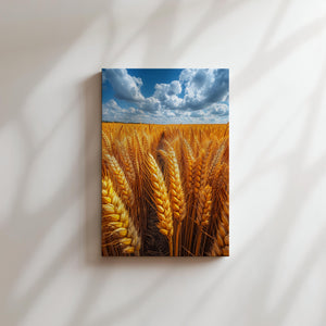 Sunlit Wheat Closeup