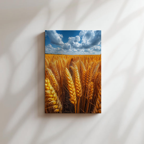 Sunlit Wheat Closeup