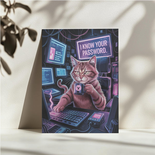 Hacker Cat Password