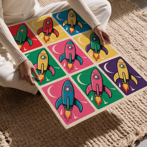 Retro Rocket Grid