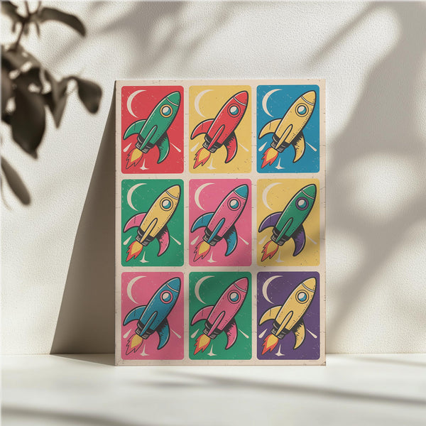 Retro Rocket Grid