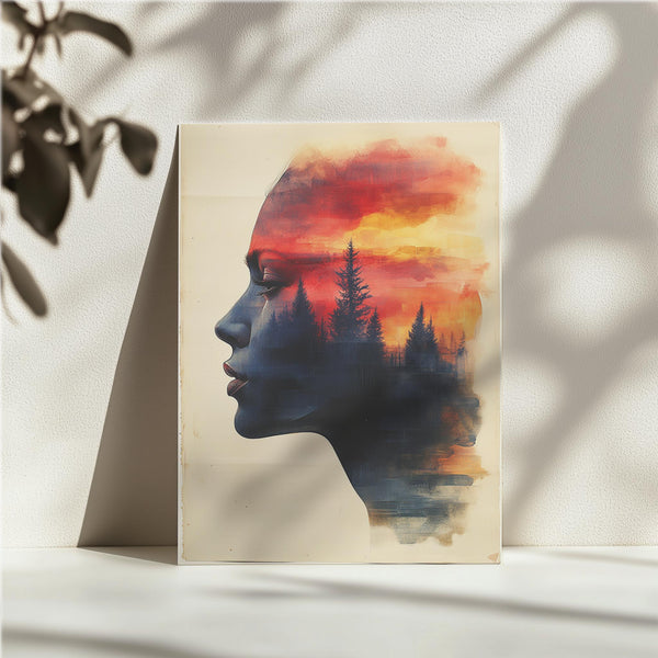 Forest Silhouette Sunset