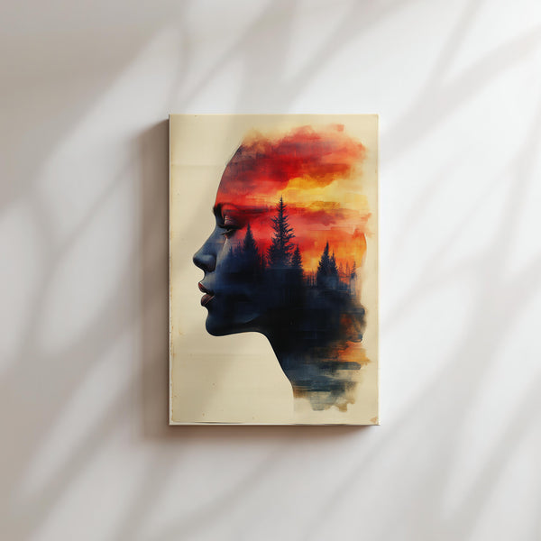 Forest Silhouette Sunset