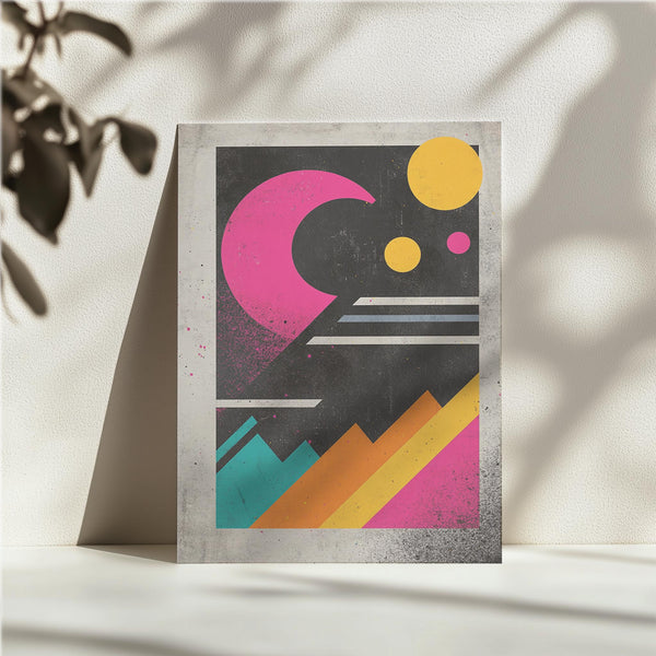 Retro Minimalist Moonscape