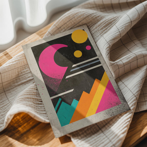 Retro Minimalist Moonscape