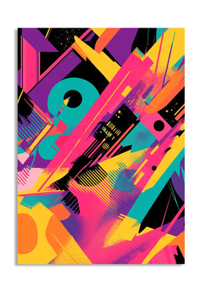 Colorful abstract design on a white background, as a premium aluminum metal print from GoMetalPrint.

