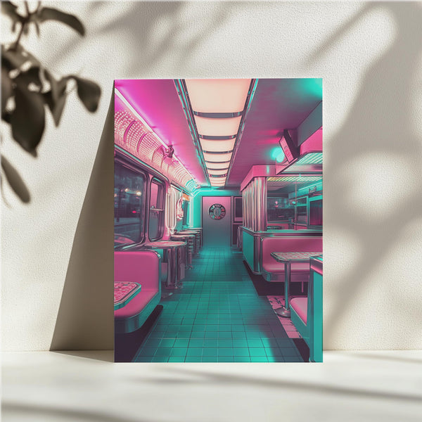Retro Diner Neon Glow