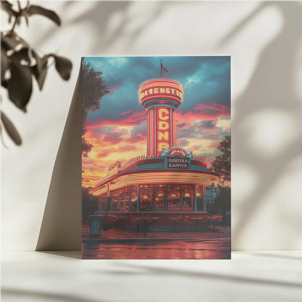 Neon Diner Sunset