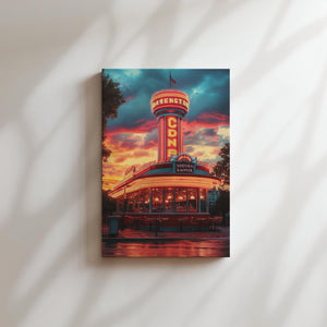 Neon Diner Sunset