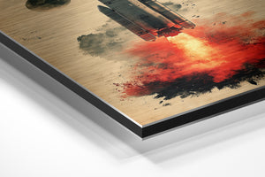 Moonlit Rocket Takeoff