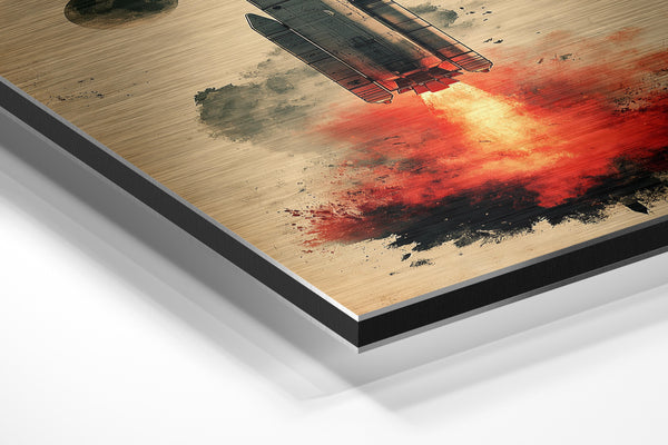 Moonlit Rocket Takeoff