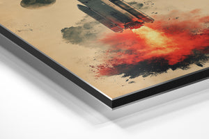 Moonlit Rocket Takeoff