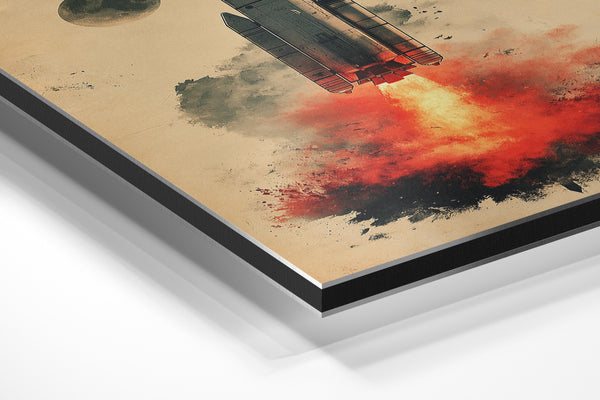 Moonlit Rocket Takeoff