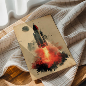 Moonlit Rocket Takeoff