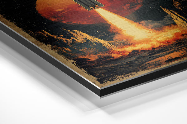 Red Moon Rocket Launch