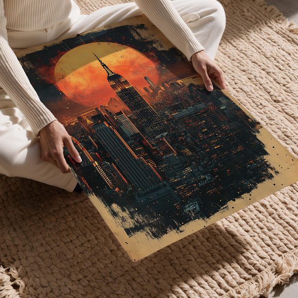 Glowing City Moonrise