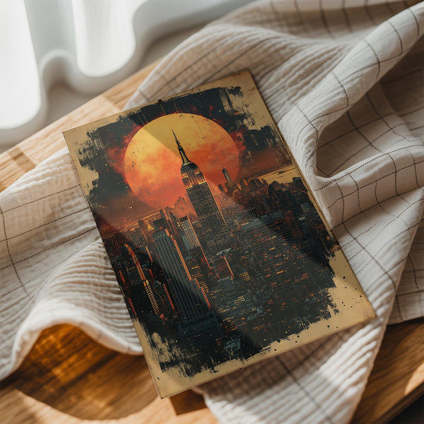 Glowing City Moonrise